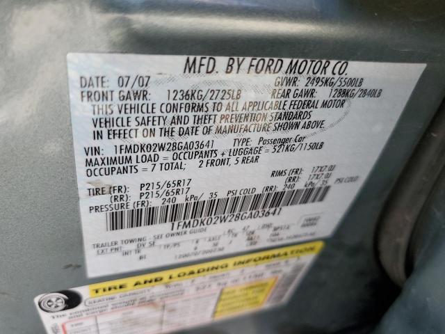 Photo 10 from auction – 2008 FORD TAURUS X S with VIN 1FMDK02W28GA03641