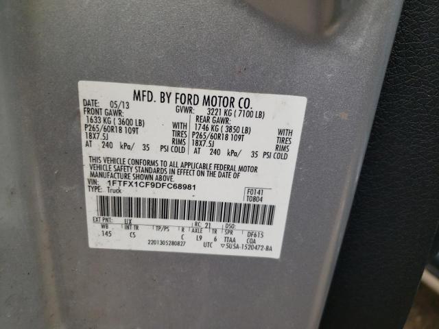 Photo 10 from auction – 2013 FORD F150 SUPER with VIN 1FTFX1CF9DFC68981