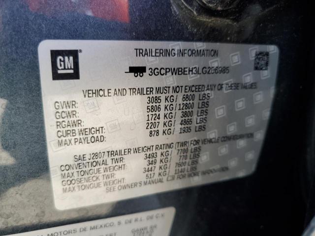 Photo 10 from auction – 2020 CHEVROLET SILVERADO with VIN 3GCPWBEH3LG206985