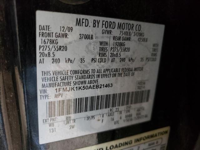Photo 10 from auction – 2010 FORD EXPEDITION with VIN 1FMJK1K50AEB21463