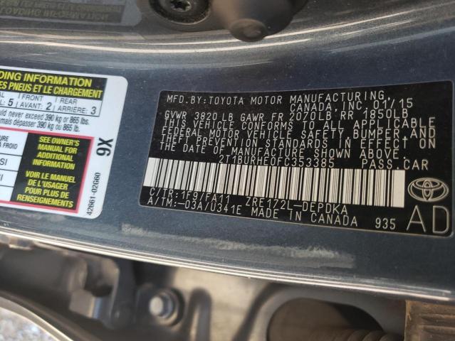 Zdjęcie 10 z aukcji – 2015 TOYOTA COROLLA L z VIN 2T1BURHE0FC353385