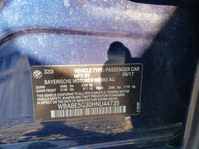 Photo 10 from auction – 2017 BMW 320 XI with VIN WBA8E5G30HNU44735