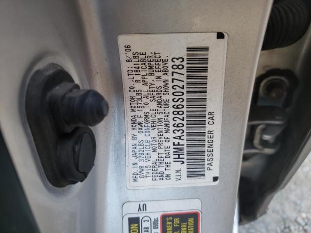 Photo 10 from auction – 2006 HONDA CIVIC HYBR with VIN JHMFA36286S027783