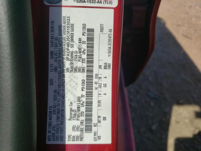 Zdjęcie 10 z aukcji – 2012 FORD FIESTA z VIN 3FADP4BJ5CM153023