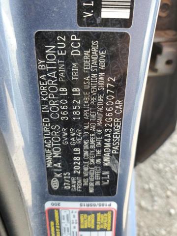 Photo 10 from auction – 2016 KIA RIO LX with VIN KNADM4A32G6600772