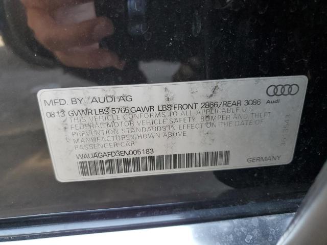 Photo 10 from auction – 2014 AUDI A8 QUATTRO with VIN WAUAGAFD3EN005183