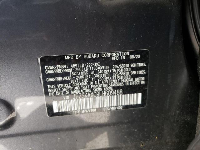 Photo 10 from auction – 2020 SUBARU FORESTER T with VIN JF2SKAXC9LH609488