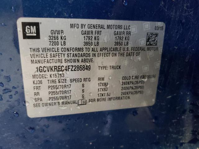 Photo 10 from auction – 2015 CHEVROLET SILVERADO with VIN 1GCVKREC4FZ286849