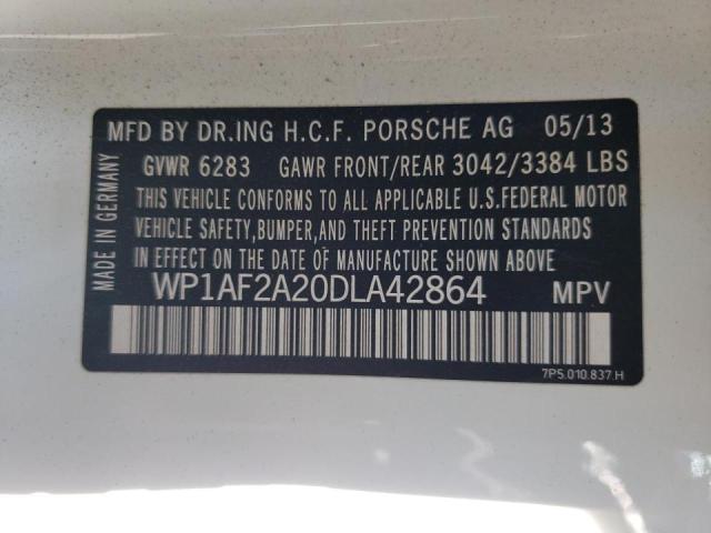 Photo 10 from auction – 2013 PORSCHE CAYENNE with VIN WP1AF2A20DLA42864