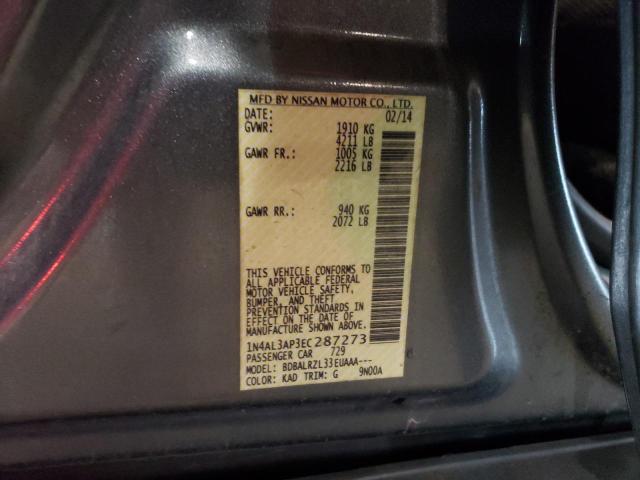 Photo 10 from auction – 2014 NISSAN ALTIMA 2.5 with VIN 1N4AL3AP3EC287273