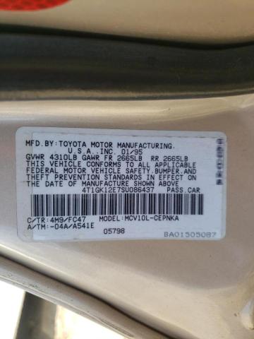 Photo 10 from auction – 1995 TOYOTA CAMRY LE with VIN 4T1GK12E7SU086437