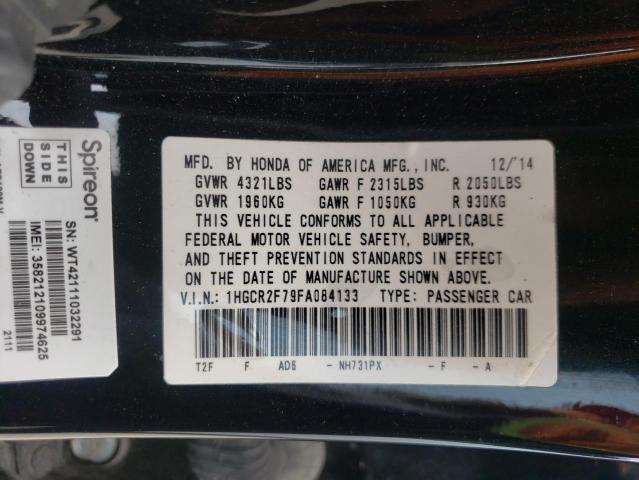 Photo 10 from auction – 2015 HONDA ACCORD EX with VIN 1HGCR2F79FA084133