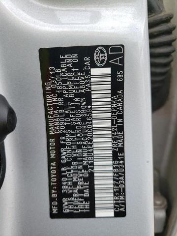 Photo 10 from auction – 2013 TOYOTA COROALLA with VIN 2T1BU4EE2DC046594