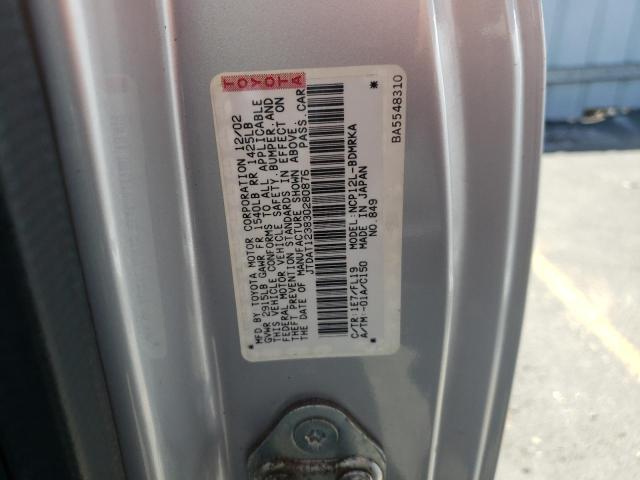 Photo 10 from auction – 2003 TOYOTA ECHO with VIN JTDAT123830280876