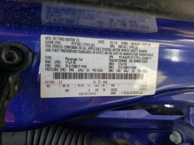 Photo 10 from auction – 2014 FORD FOCUS SE with VIN 1FADP3F27EL324811