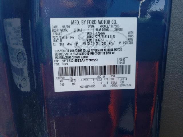 Photo 10 from auction – 2010 FORD F150 SUPER with VIN 1FTEX1E83AFC70229