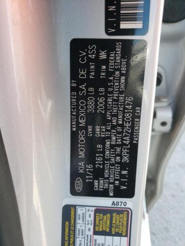 Photo 10 from auction – 2017 KIA FORTE LX with VIN 3KPFL4A72HE081476