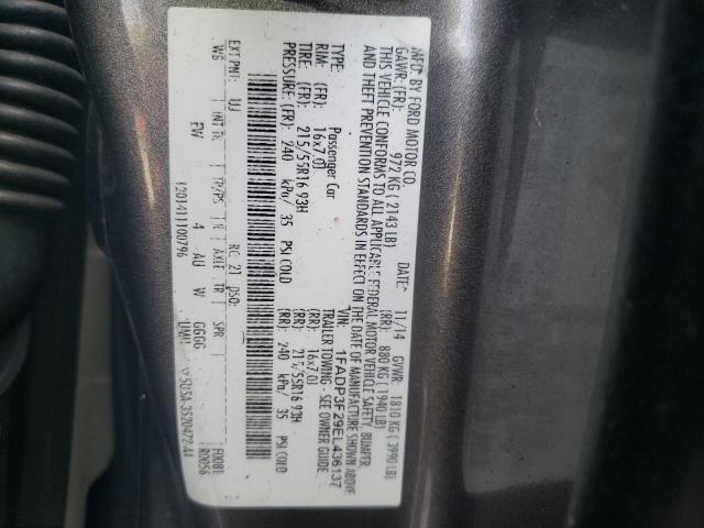Photo 10 from auction – 2014 FORD FOCUS SE with VIN 1FADP3F29EL436137