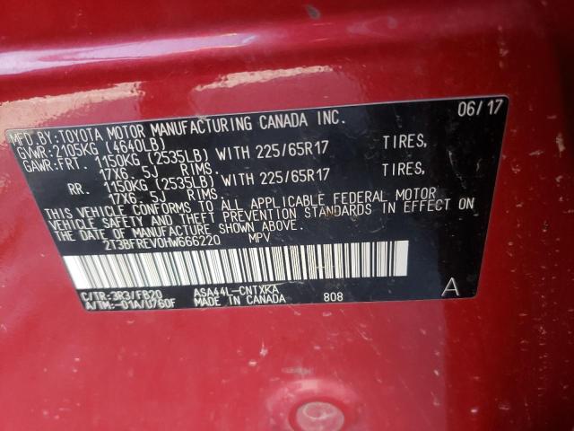 Photo 10 from auction – 2017 TOYOTA RAV4 LE with VIN 2T3BFREV0HW666220