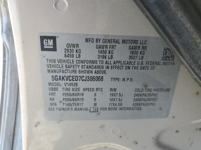 Photo 10 from auction – 2012 BUICK ENCLAVE with VIN 5GAKVCED7CJ306068