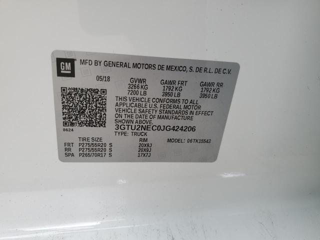 Photo 10 from auction – 2018 GMC SIERRA K15 with VIN 3GTU2NEC0JG424206