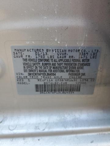 Photo 10 from auction – 2013 NISSAN VERSA S with VIN 3N1CN7AP1DL864554