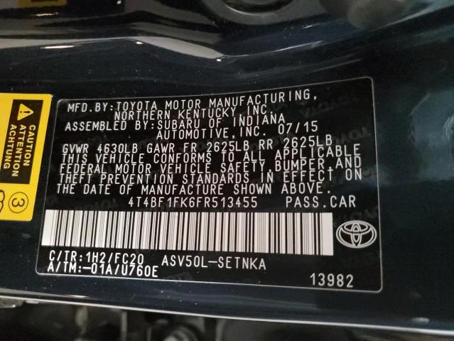 Photo 10 from auction – 2015 TOYOTA CAMRY LE with VIN 4T4BF1FK6FR513455