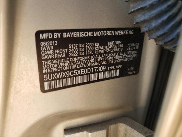 Photo 10 from auction – 2014 BMW X3 XDRIVE2 with VIN 5UXWX9C5XE0D17309