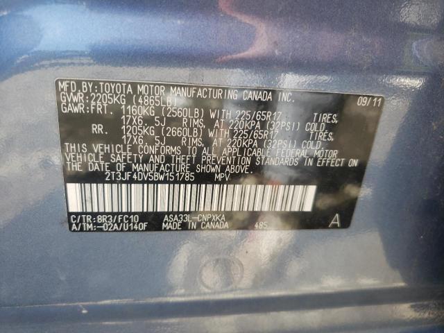 Photo 10 from auction – 2011 TOYOTA RAV4 with VIN 2T3JF4DV5BW151785