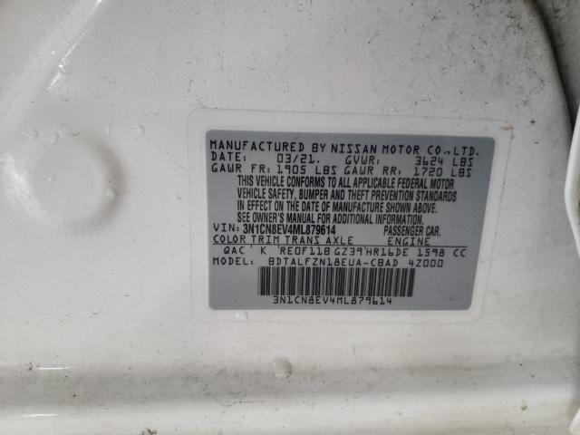 Photo 10 from auction – 2021 NISSAN VERSA SV with VIN 3N1CN8EV4ML879614