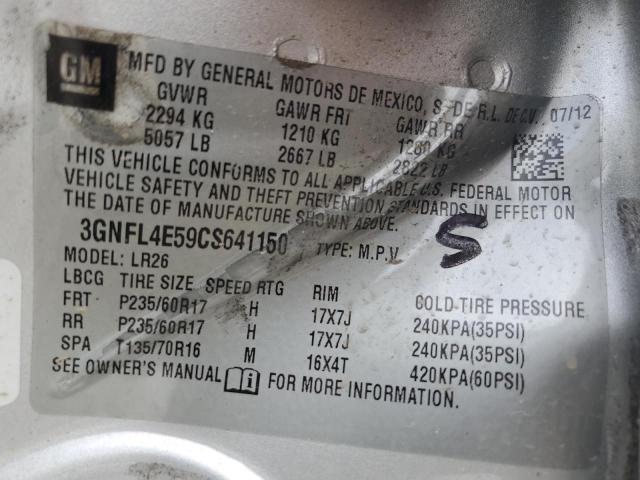 Photo 10 from auction – 2012 CHEVROLET CAPTIVA SP with VIN 3GNFL4E59CS641150