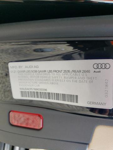 Photo 10 from auction – 2021 AUDI A5 PREMIUM with VIN WAUDACF51MA030396