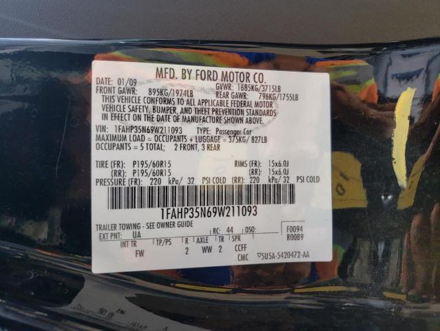Photo 10 from auction – 2009 FORD FOCUS SE with VIN 1FAHP35N69W211093