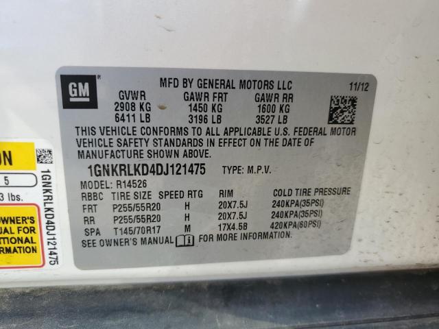Photo 10 from auction – 2013 CHEVROLET TRAVERSE L with VIN 1GNKRLKD4DJ121475
