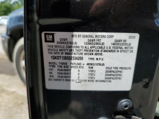 Photo 10 from auction – 2003 GMC ENVOY with VIN 1GKDT13S632334266