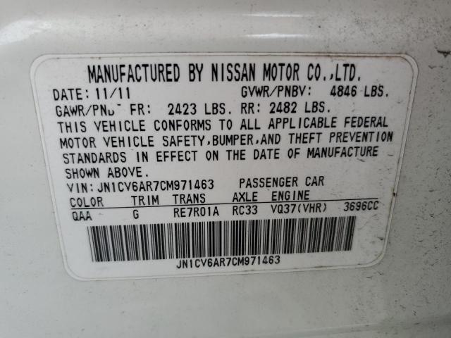 Photo 10 from auction – 2012 INFINITI G37 with VIN JN1CV6AR7CM971463