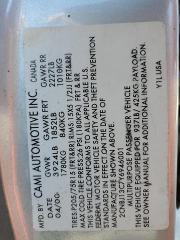 Photo 10 from auction – 2000 CHEVROLET TRACKER with VIN 2CNBJ13C7Y6946001