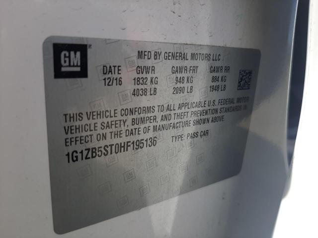 Photo 10 from auction – 2017 CHEVROLET MALIBU LS with VIN 1G1ZB5ST0HF195136