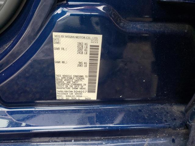 Photo 10 from auction – 2022 NISSAN ALTIMA S with VIN 1N4BL4BV2NN304057