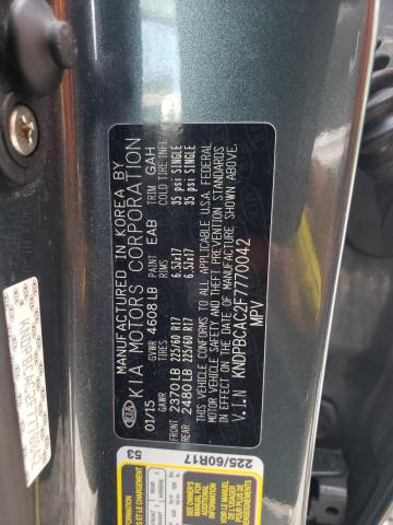 Photo 10 from auction – 2015 KIA SPORTAGE L with VIN KNDPBCAC2F7770042