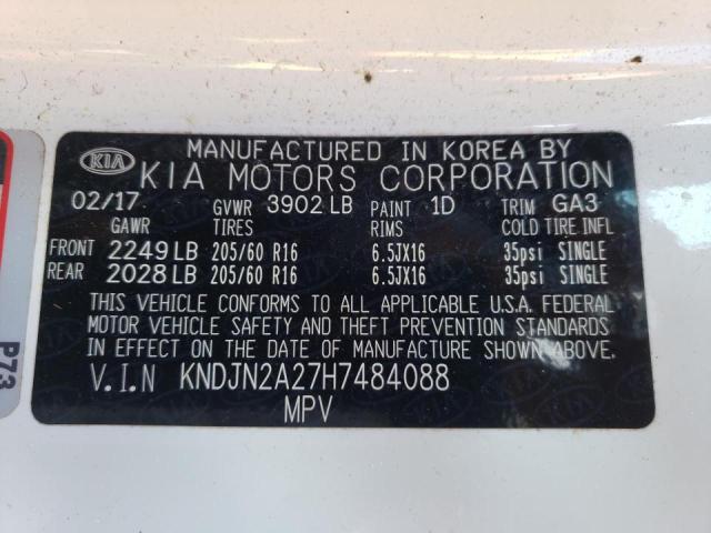 Photo 10 from auction – 2017 KIA SOUL with VIN KNDJN2A27H7484088