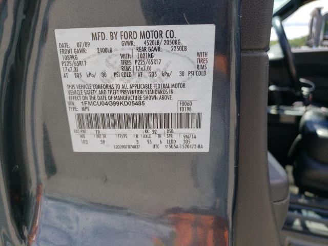 Photo 10 from auction – 2009 FORD ESCAPE LIM with VIN 1FMCU04G99KD05485