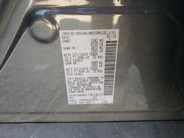 Photo 10 from auction – 2019 NISSAN ROGUE S with VIN 5N1AT2MV0KC782827