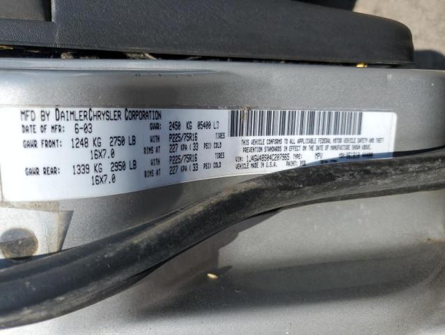 Photo 10 from auction – 2004 JEEP GRAND CHER with VIN 1J4GW48S04C207965