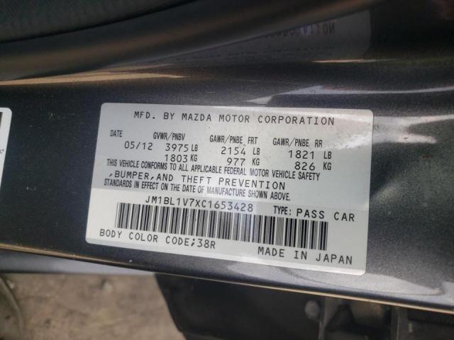 Zdjęcie 10 z aukcji – 2012 MAZDA 3 I z VIN JM1BL1V7XC1653428