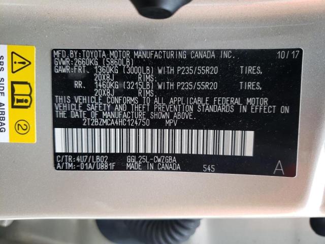 Photo 10 from auction – 2017 LEXUS RX 350 BAS with VIN 2T2BZMCA4HC124750