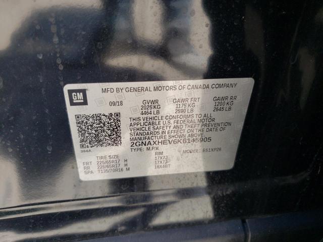 Photo 10 from auction – 2019 CHEVROLET EQUINOX LS with VIN 2GNAXHEV6K6145905