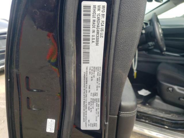 Photo 10 from auction – 2021 DODGE DURANGO SX with VIN 1C4RDHAG4MC630694