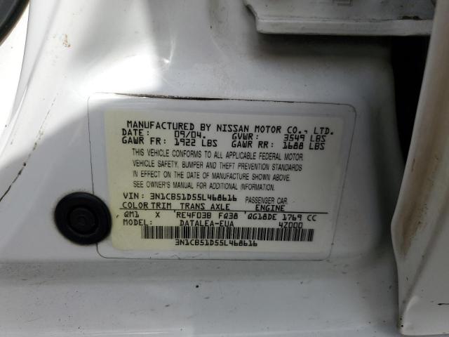 Photo 10 from auction – 2005 NISSAN SENTRA with VIN 3N1CB51D55L468616