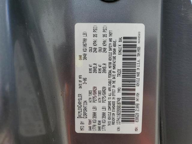 Photo 10 from auction – 2006 DODGE RAM 1500 S with VIN 1D7HU18226S618748
